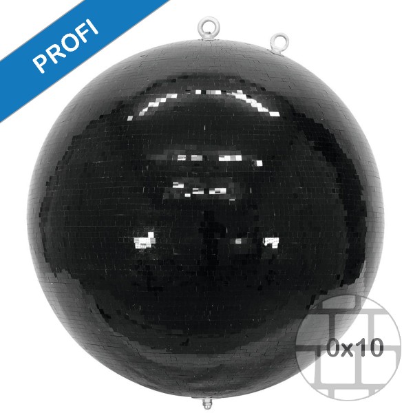 Spiegelkugel 100cm - schwarz - Diskokugel Echtglas - 10x10mm Spiegel - PROFI Serie