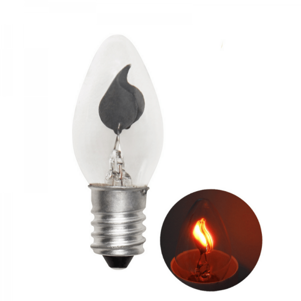 Kerzenlampe flackernd - E14 - 3W - Effektleuchtmittel - klar