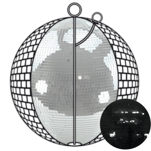 Spiegelkugel 100cm - schwarz - Diskokugel Echtglas - 10x10mm Spiegel - PROFI Serie