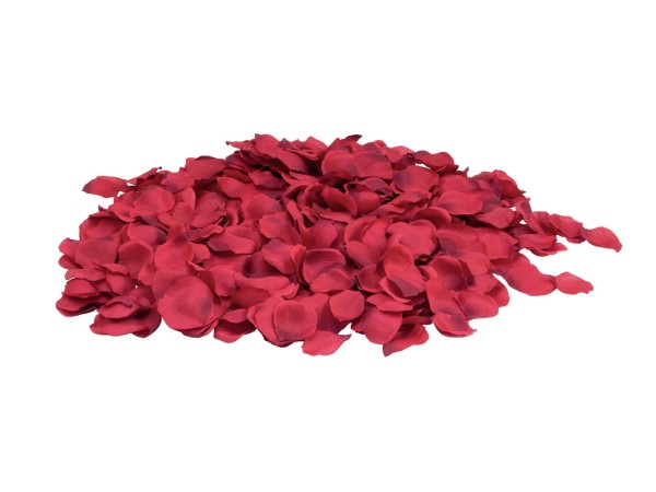 Rosenblätter, rot, 500 Stück aus Textil, Größe 8cm - Romatik-Dekoration