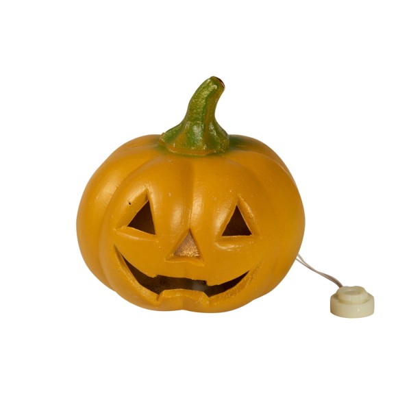 Halloween Dekokürbis beleuchtet - LED - 12cm