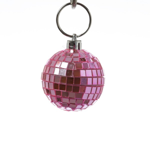 Spiegelkugel 5cm - Discokugel - Echtglas - 5x5mm Spiegel - DEKO Serie - rosa