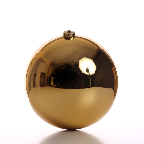 Christbaumkugel - Weihnachtskugel - bruchfest - D: 20cm - glänzend - gold