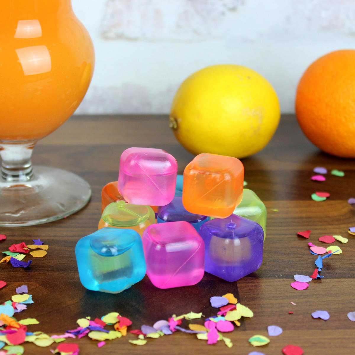 Dauereiswürfel Eiswürfel Frucht Eis Früchte bunt Party Cocktail wiederverwendbar 