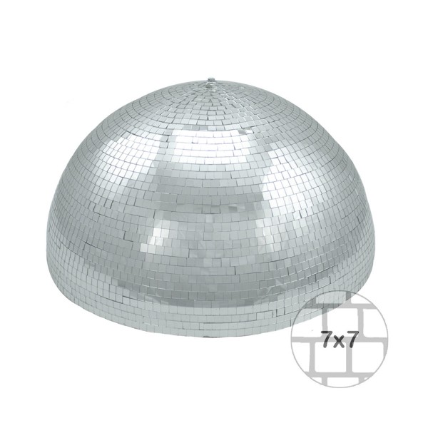 Spiegelkugel halb Halbkugel 50cm silber chrom- Diskokugel (Discokugel) Party Lichteffekt - Echtglas - mirrorball half safety silver chrome color