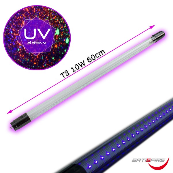 UV Schwarzlichtröhre 60cm - LED Fassungen - T8 - 230V - 10W