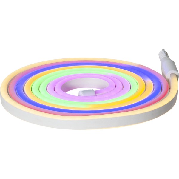 LED-Neon-Ropelight "Flatneon", Länge 3m,flexibel, 288 neonbunte LED, flach, outdoorLED-Neon-Ropeligh