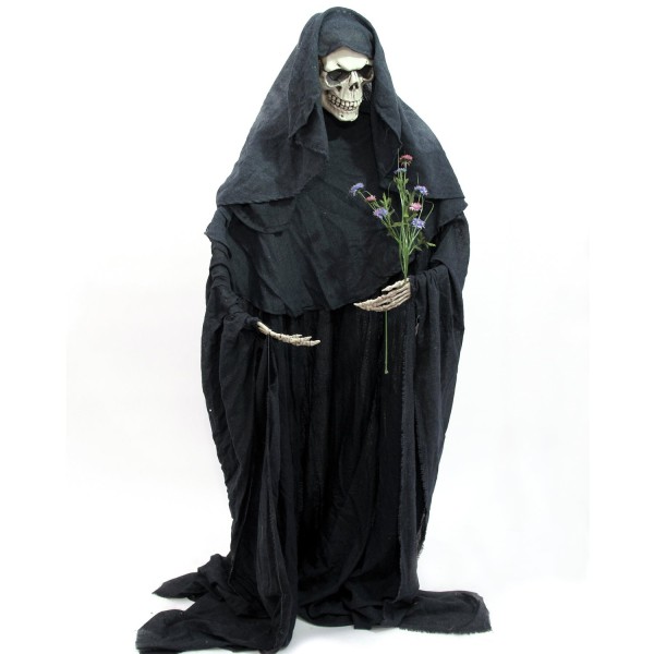 Halloween Figur Skelett DER TOD, formbar, 160cm hoch - Gruseldekoration