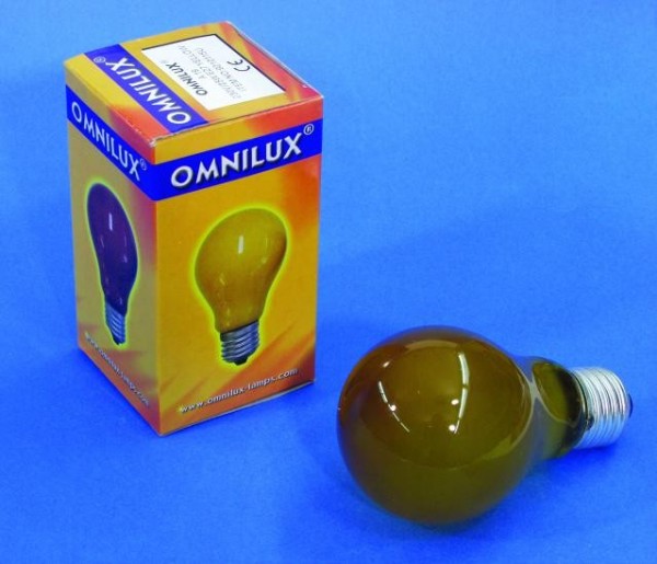 Glühlampe - Omnilux A19 - E27 - 25W - Gelb