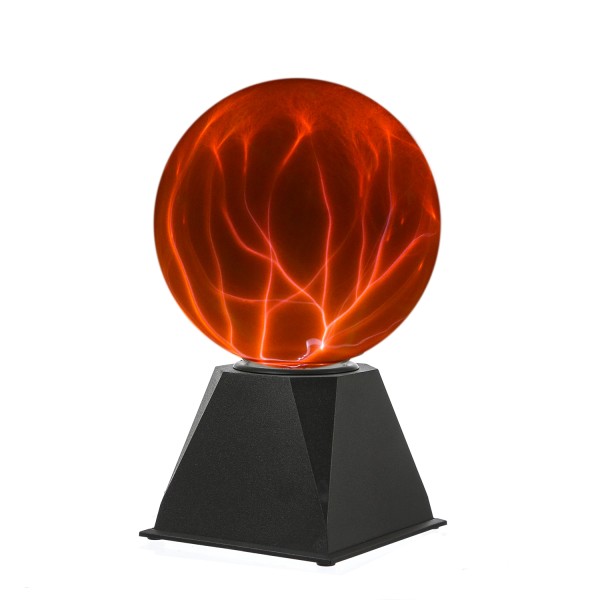 Plasmakugel - orangene Blitz-Show - Automatikbetrieb oder Musiksteuerung - Kugel Durchmesser: 15cm